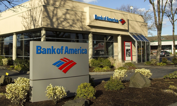 Bank of America sử dụng màu xanh dương cho tên thương hiệu